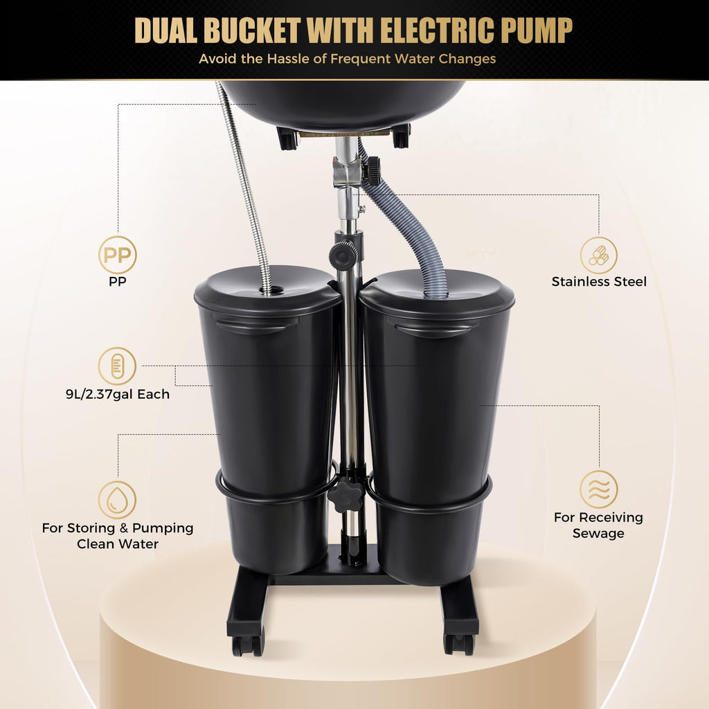 Portable Shampoo Bowl with Electric Pump L939145