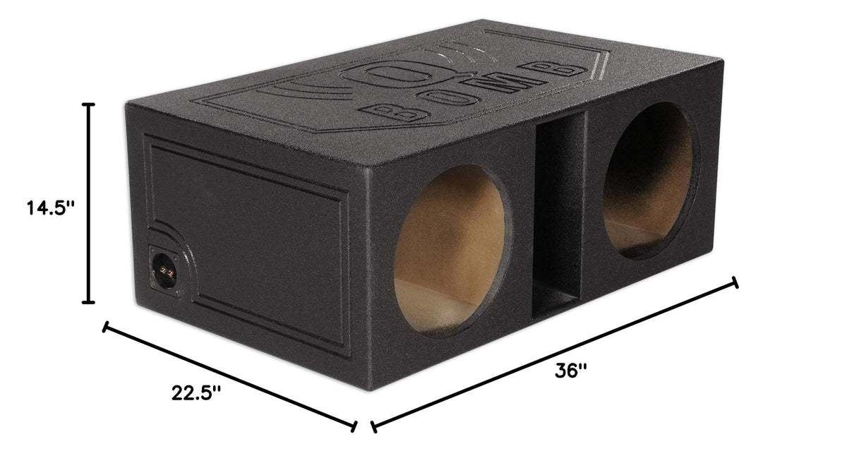 Dual 12" Vented Subwoofer Box Enclosure R462