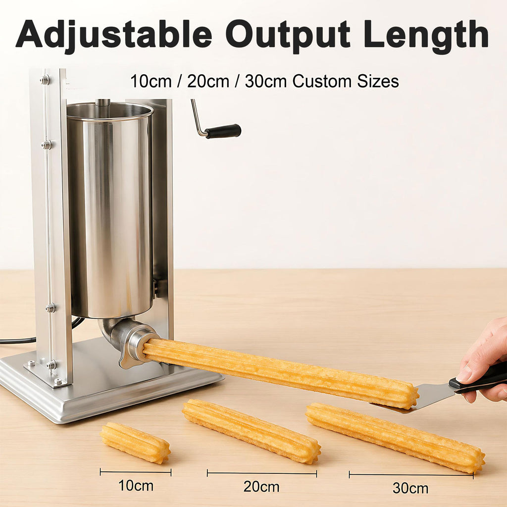 Vertical Manual Churro Extruder with 6-Shape Nozzle Kit T2551
