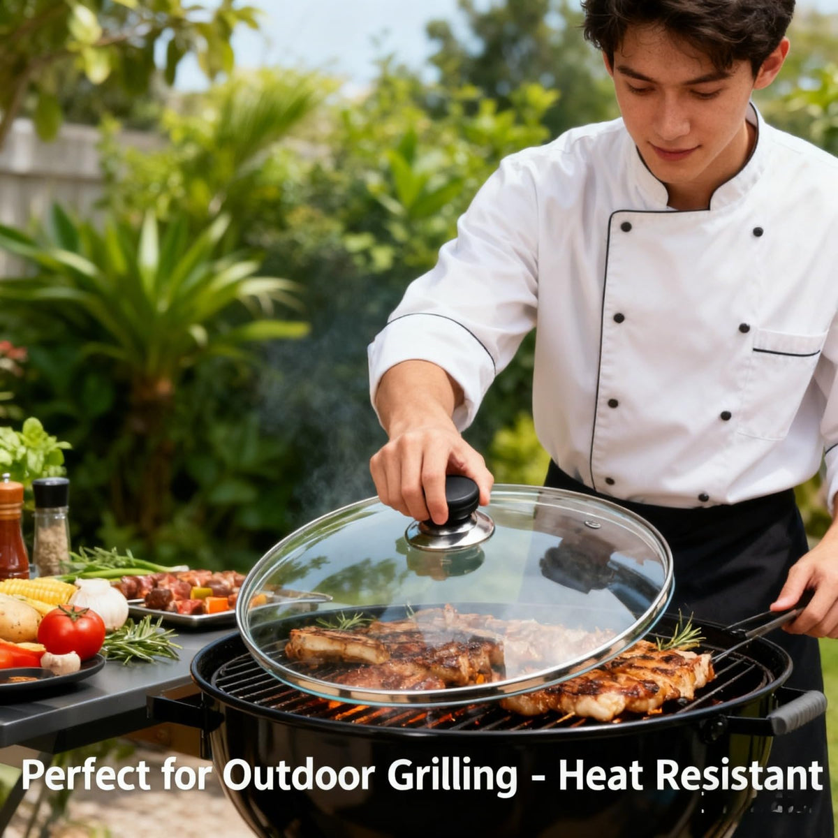 10 Inch Tempered Glass Replacement Pan Lid with Steam Vent X759