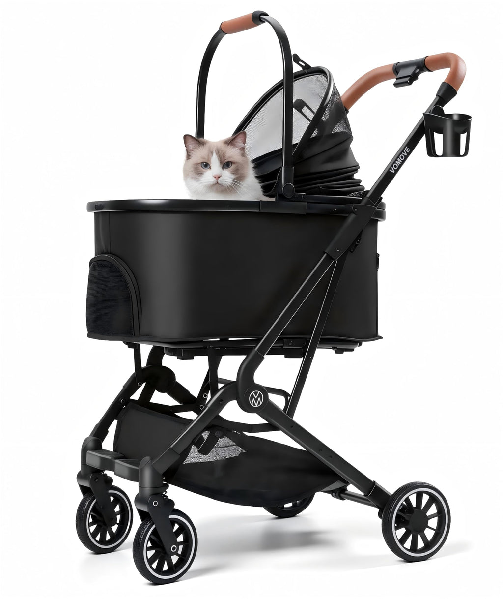 Foldable Pet Stroller with Detachable Carrier Q422