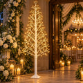 6FT Lighted Birch Tree, 312 LEDs, Warm White G995