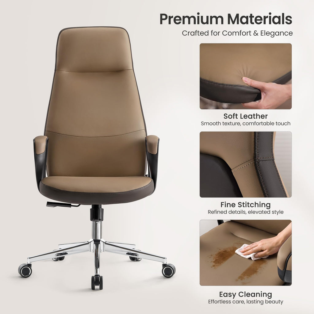 Brown Leather Executive Office Chair P9990