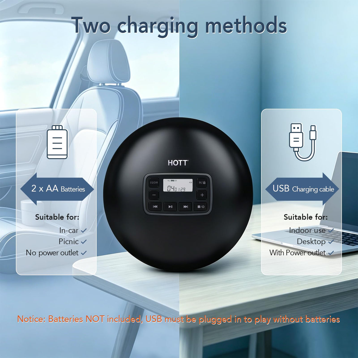 Portable CD Player with Anti-Skip Protection X55709