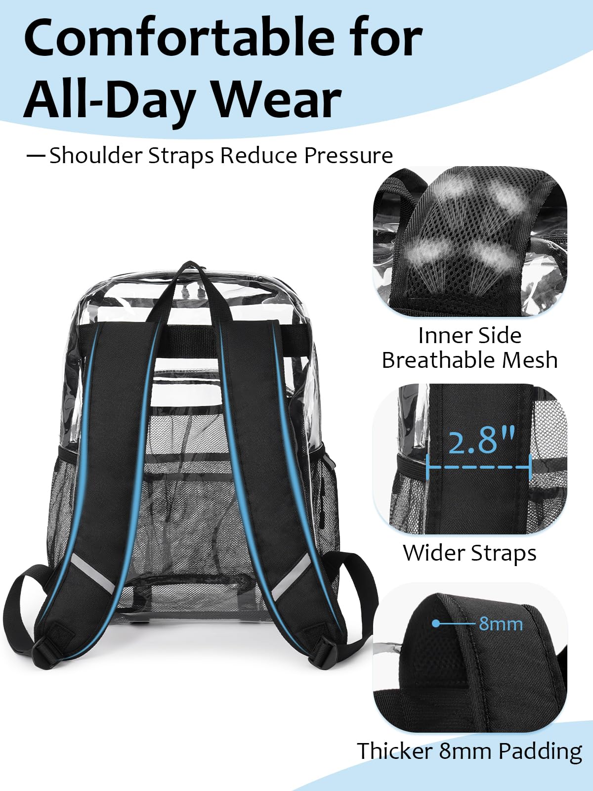 Heavy Duty Clear Backpack F952