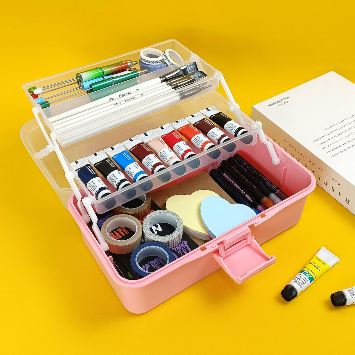 10 Inch 3 Layer Tackle Box Organizer with 2 Trays D681