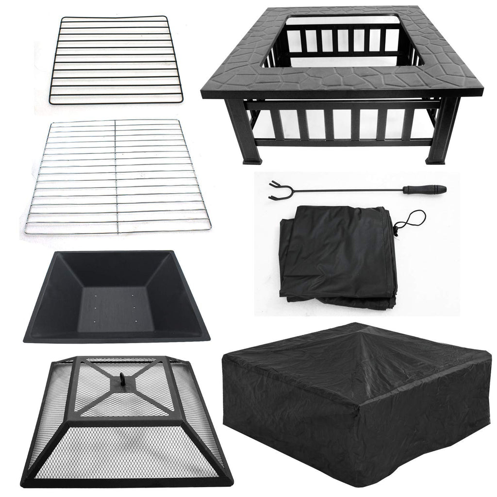 32 inch Outdoor Fire Pit with Grill E9467
