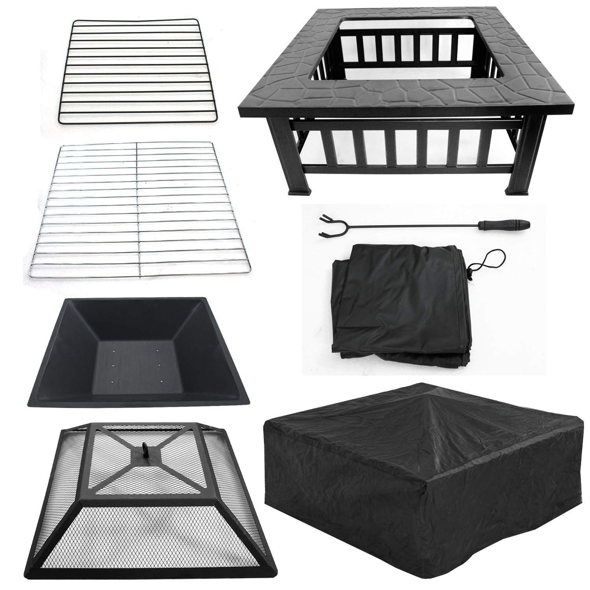 32 inch Outdoor Fire Pit with Grill E9467