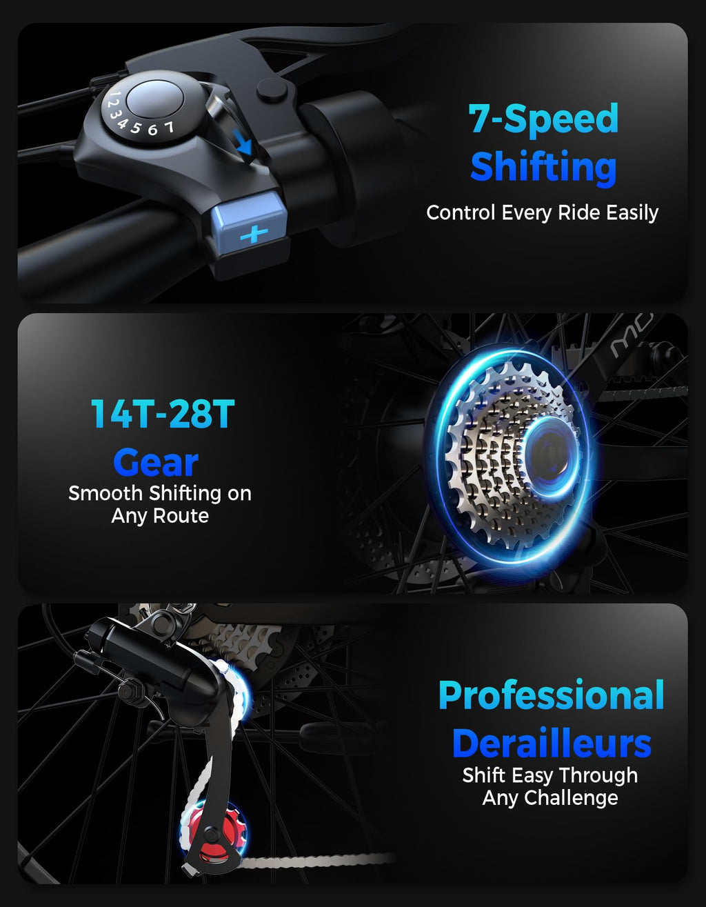 350W 7-Speed Electric Bike H286046