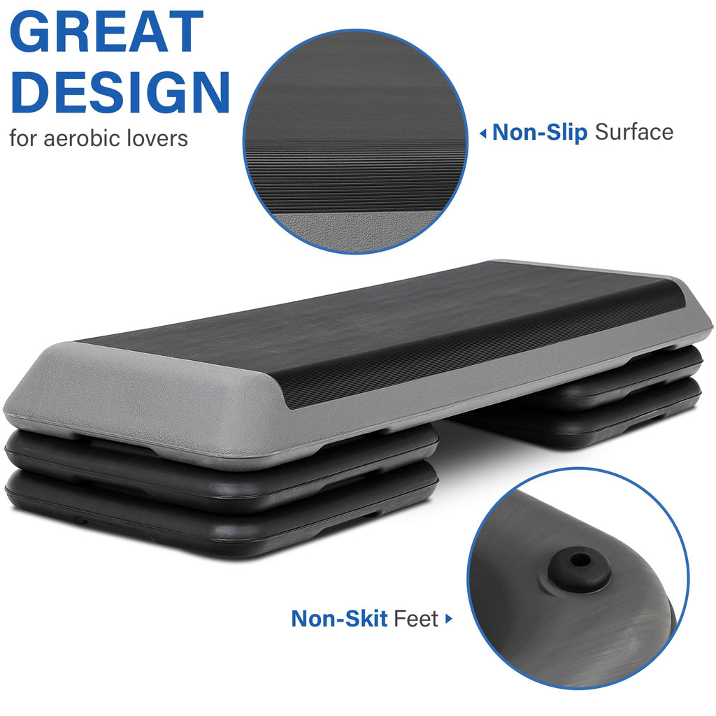Adjustable Aerobic Stepper with 4 Risers S97146