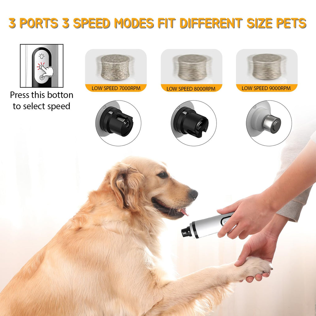 Rechargeable Silent Pet Nail Grinder Y6743