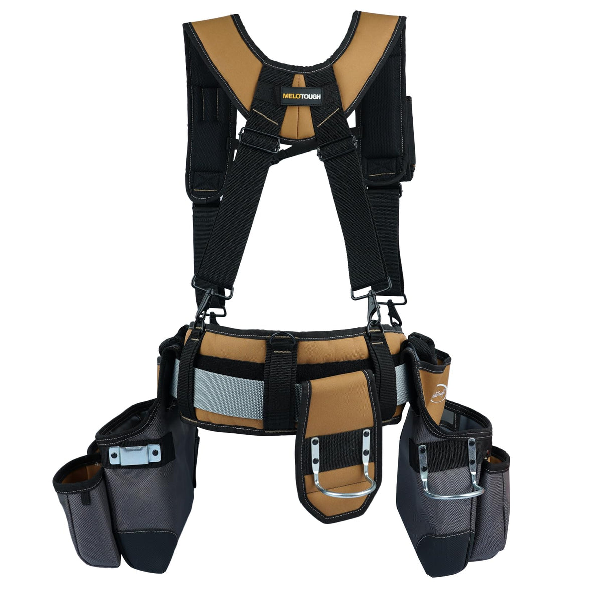 Khaki 28-Pocket Tool Belt and Suspenders I30818