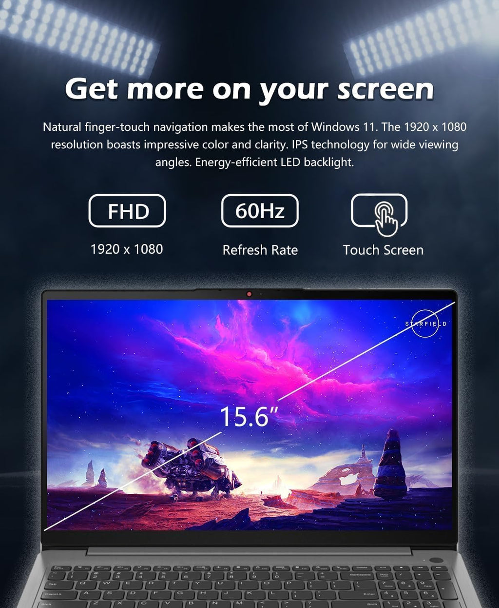 15.6" FHD Touchscreen Intel Core i3 8GB RAM 256GB SSD Laptop Z575634