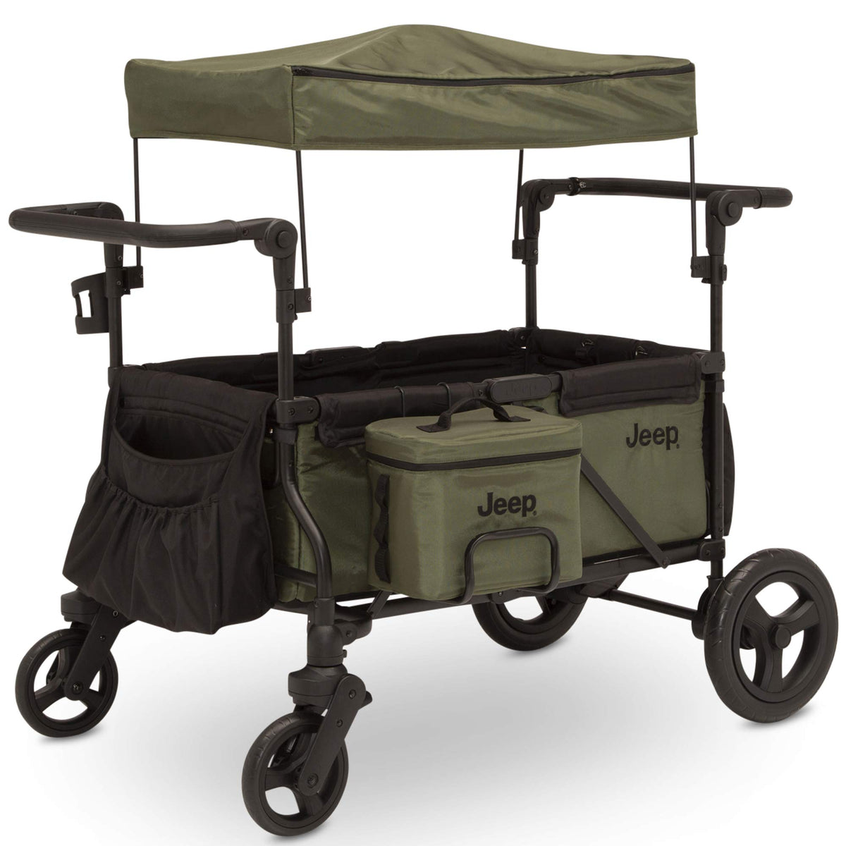 Black/Green Stroller Wagon with Cooler Bag V4776