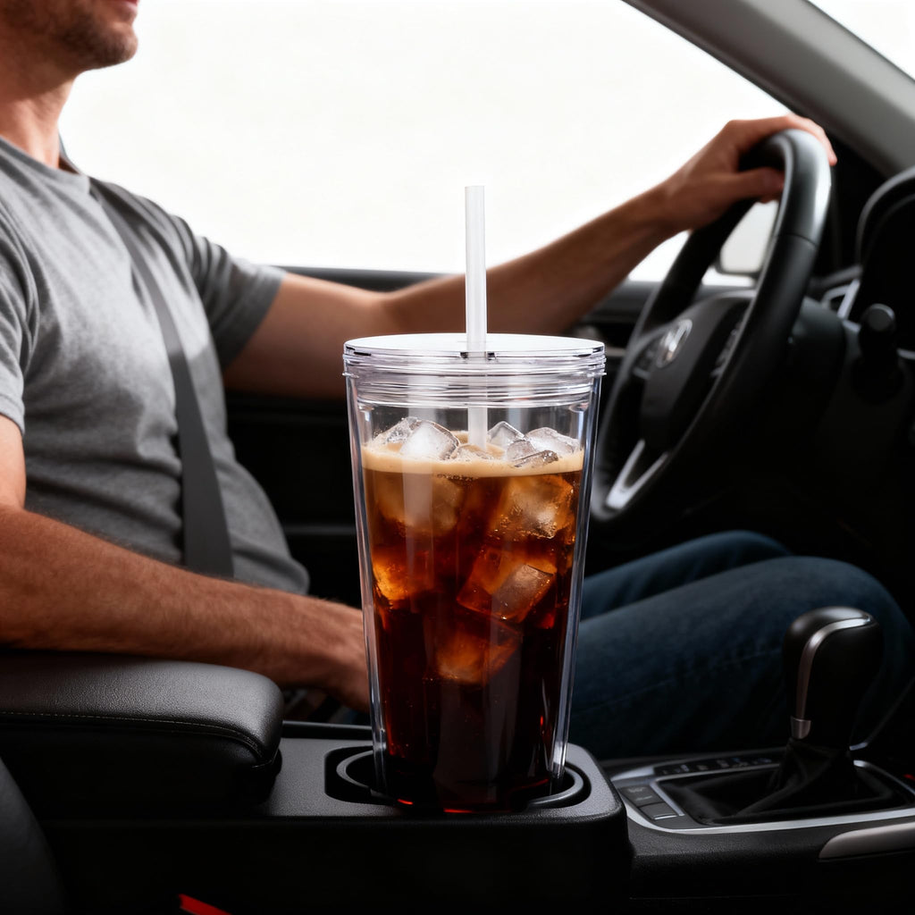 24oz Insulated Tumbler with Lid and Straw Y8838