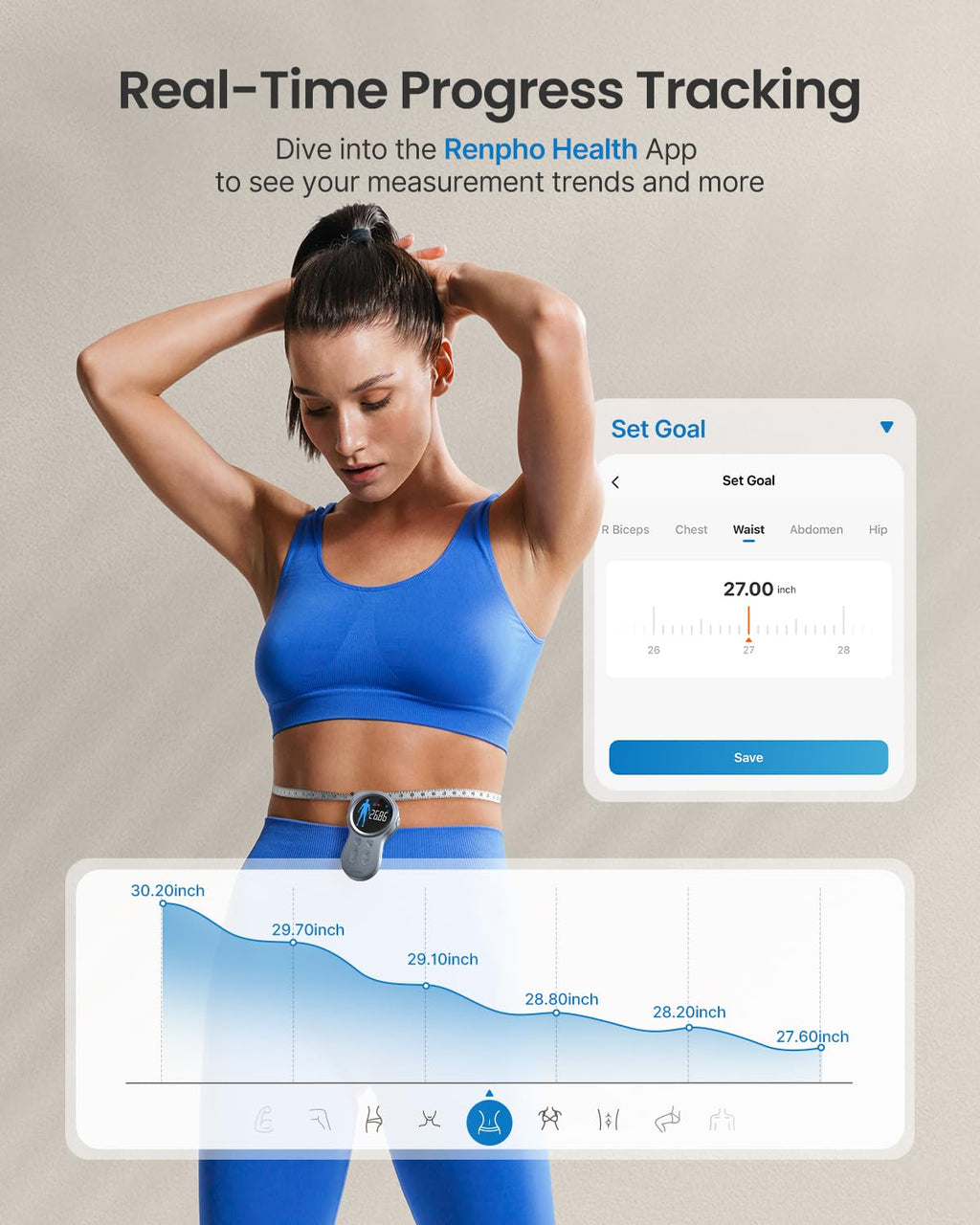 Smart Tape with Large Display, Scale with BMI X11079