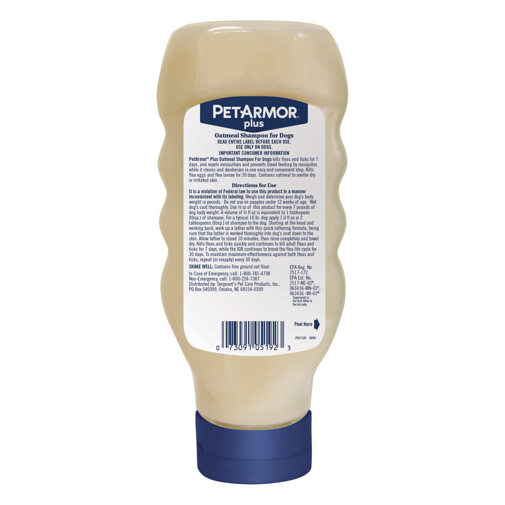 Oatmeal Flea & Tick Shampoo Dogs 18oz M1874