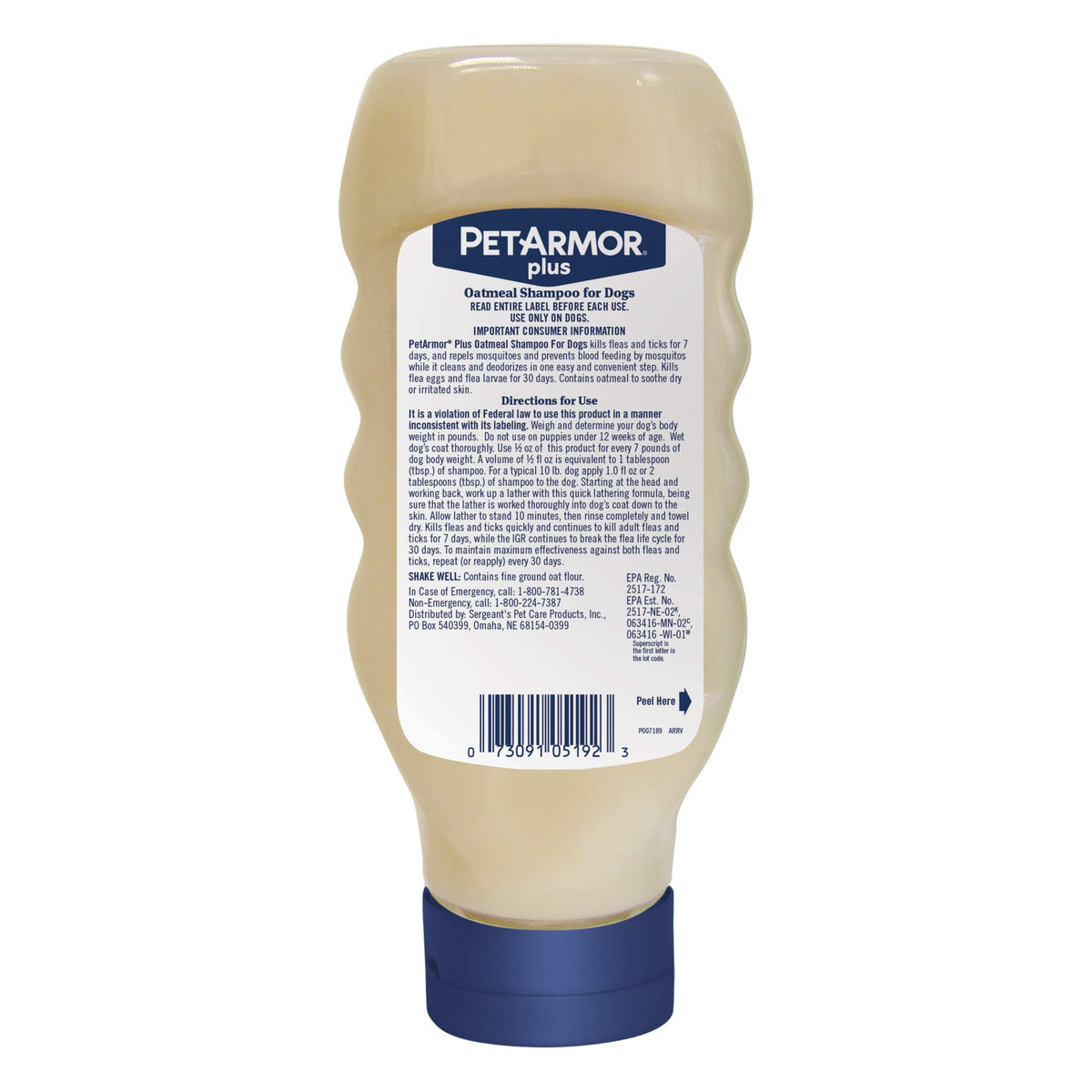 Oatmeal Flea & Tick Shampoo Dogs 18oz M1874