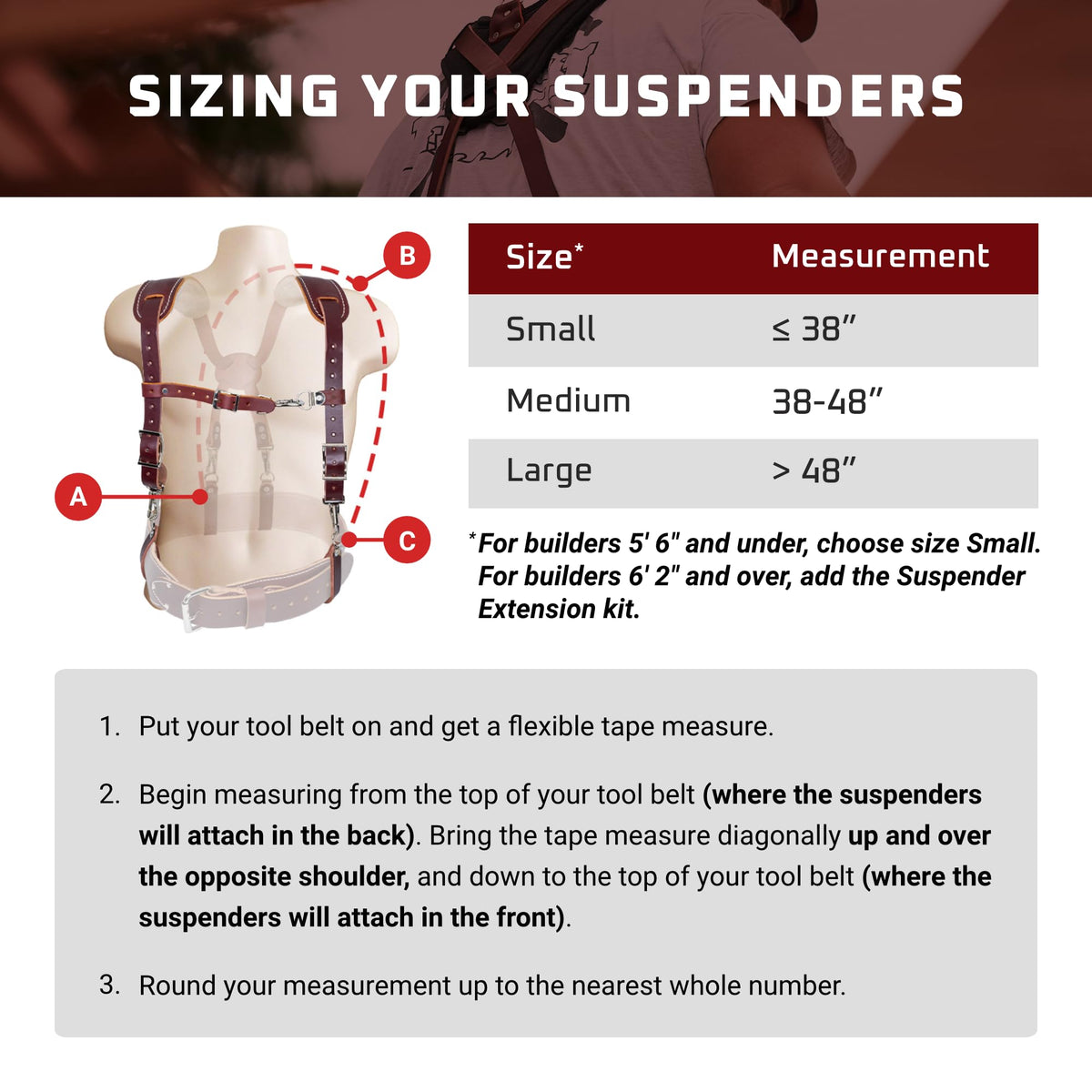 Leather Suspenders with Pockets C6125