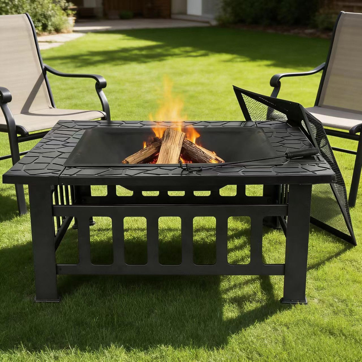 32 inch Outdoor Fire Pit with Grill E9467