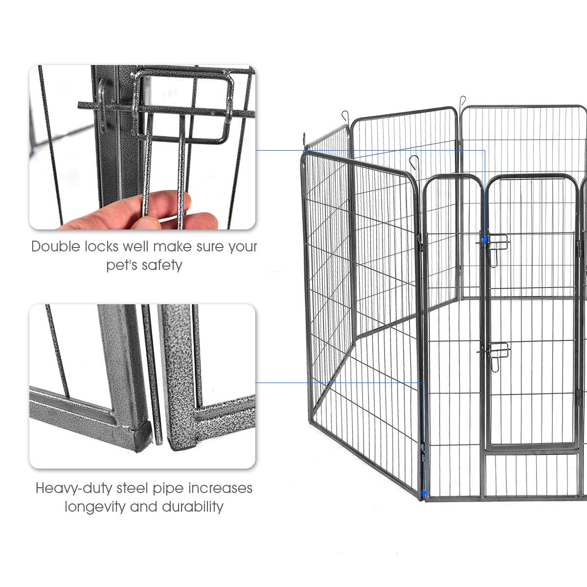 48 inch 8 Panel Metal Dog Playpen C88140