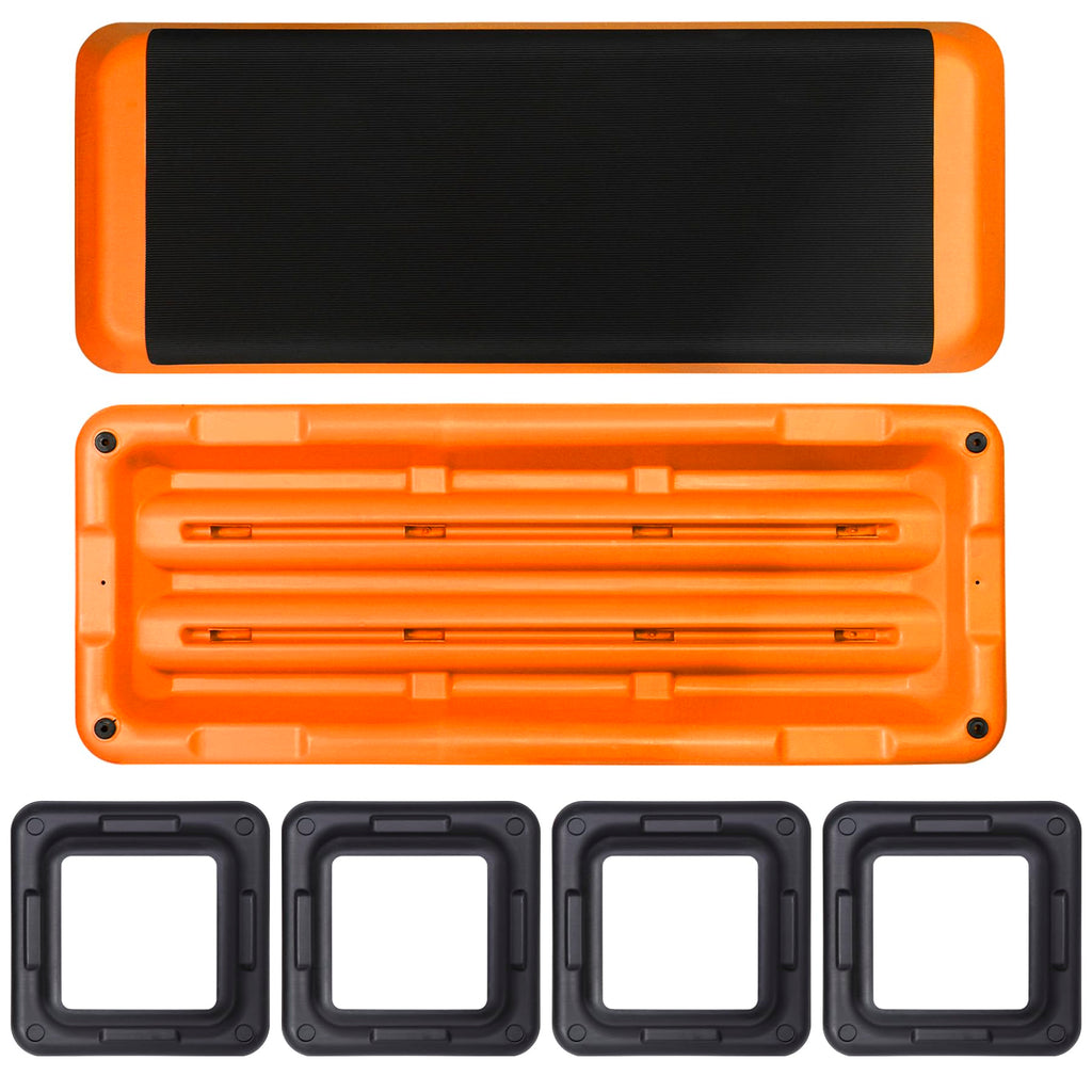 43'' Adjustable Aerobic Step Platform with 4 Stackable Risers F4127