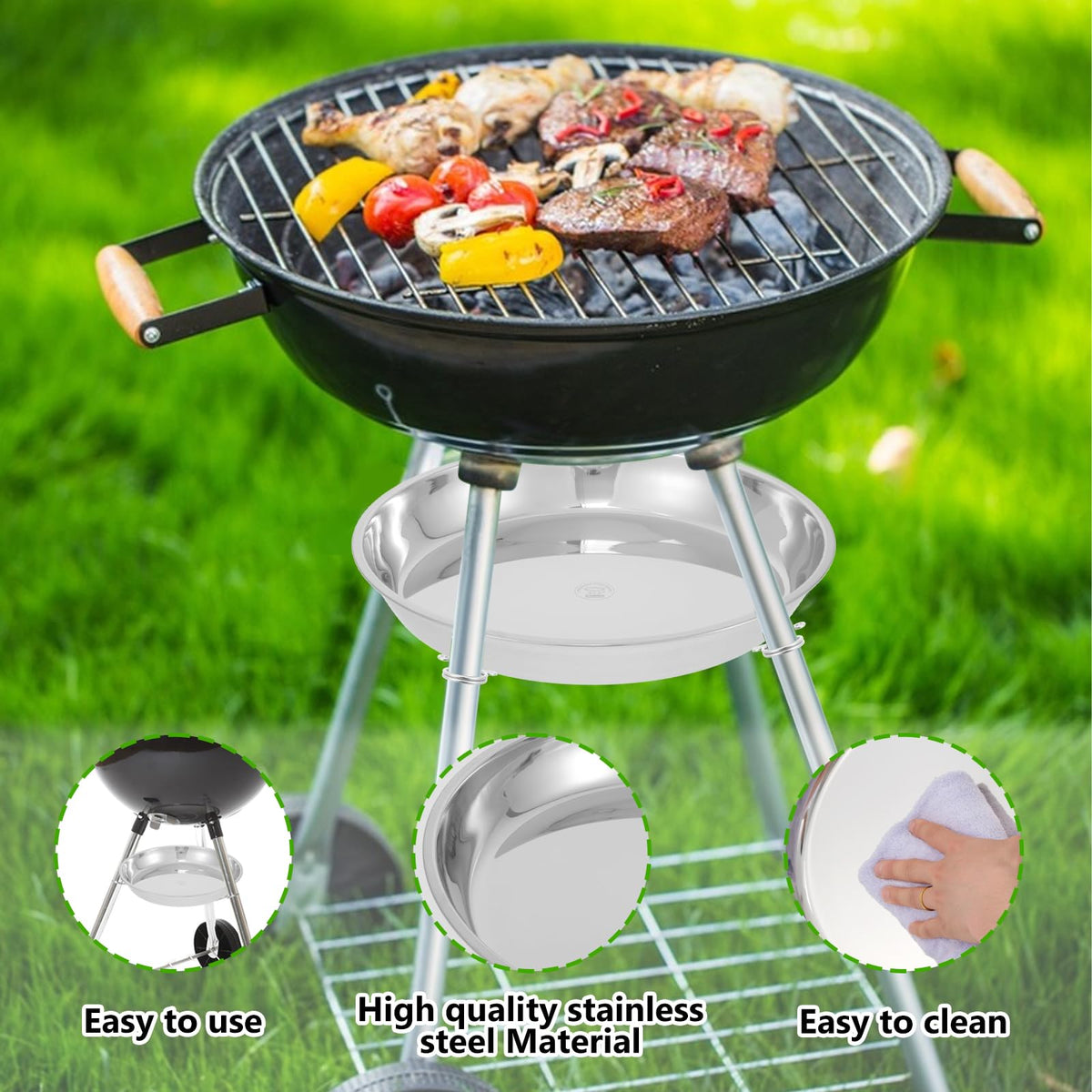 13.4" Diameter Ash Catcher Pan for Charcoal Grill S288009
