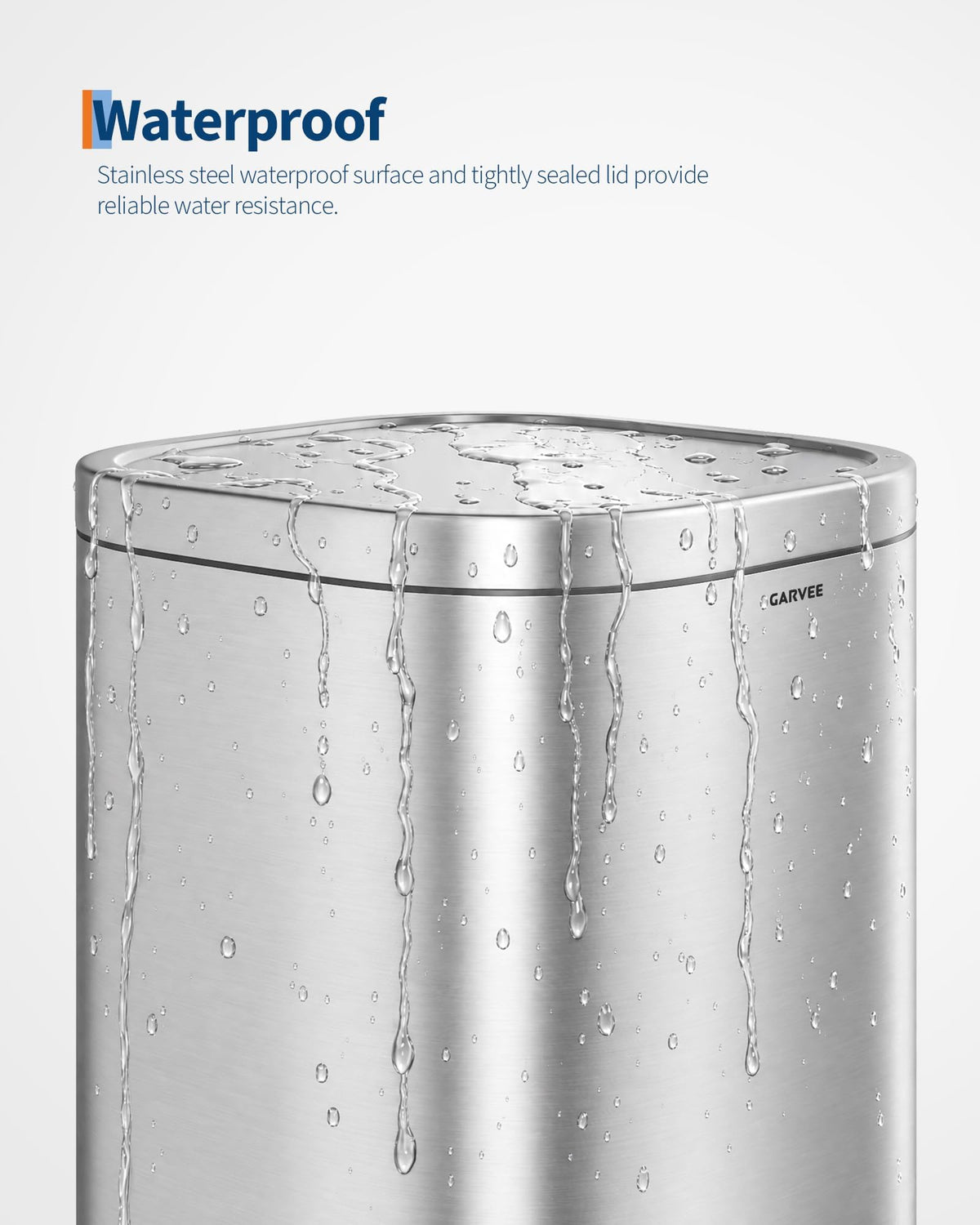 8 Gal Stainless Steel Kitchen Trash Can G584