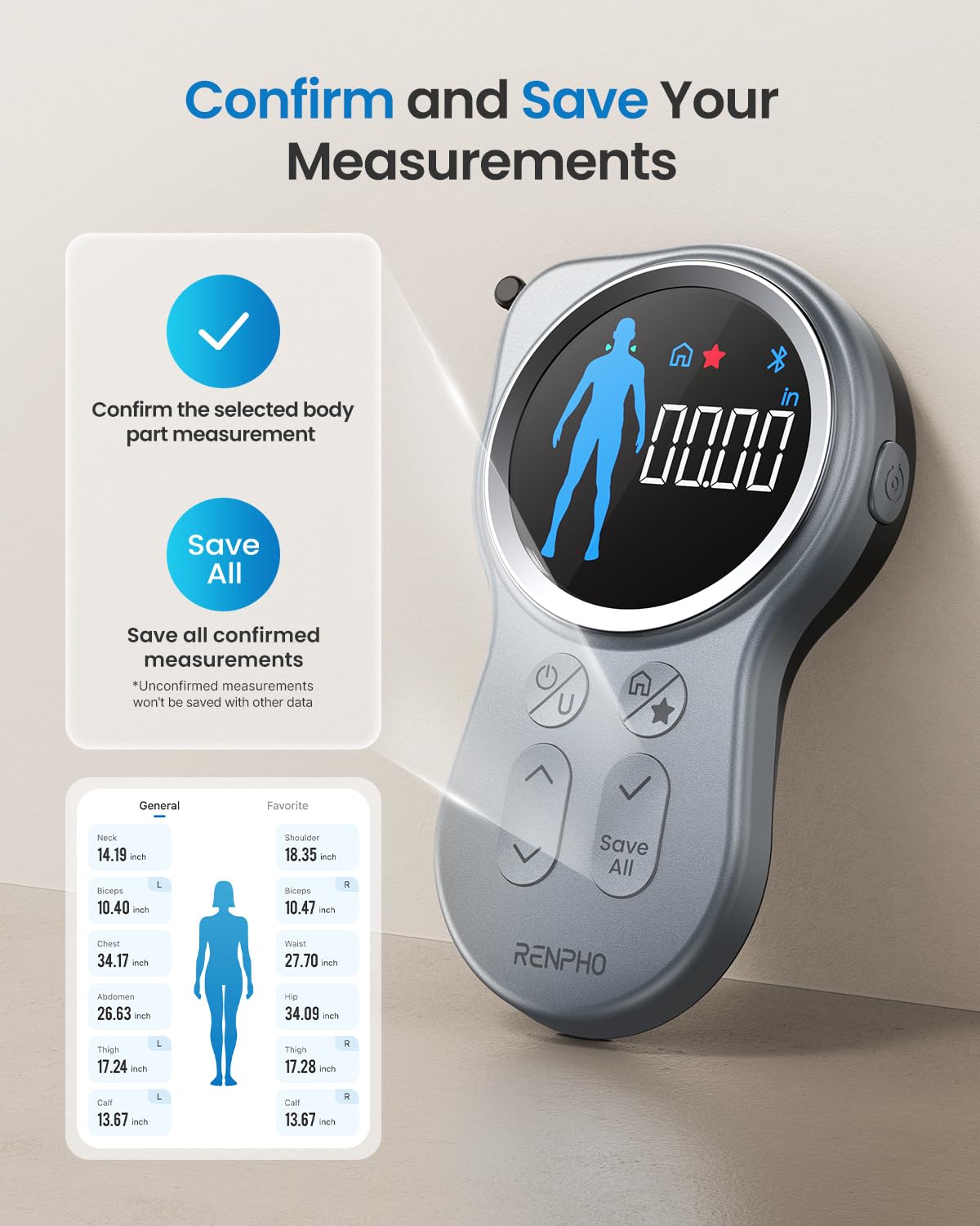 Smart Tape with Large Display, Scale with BMI X11079