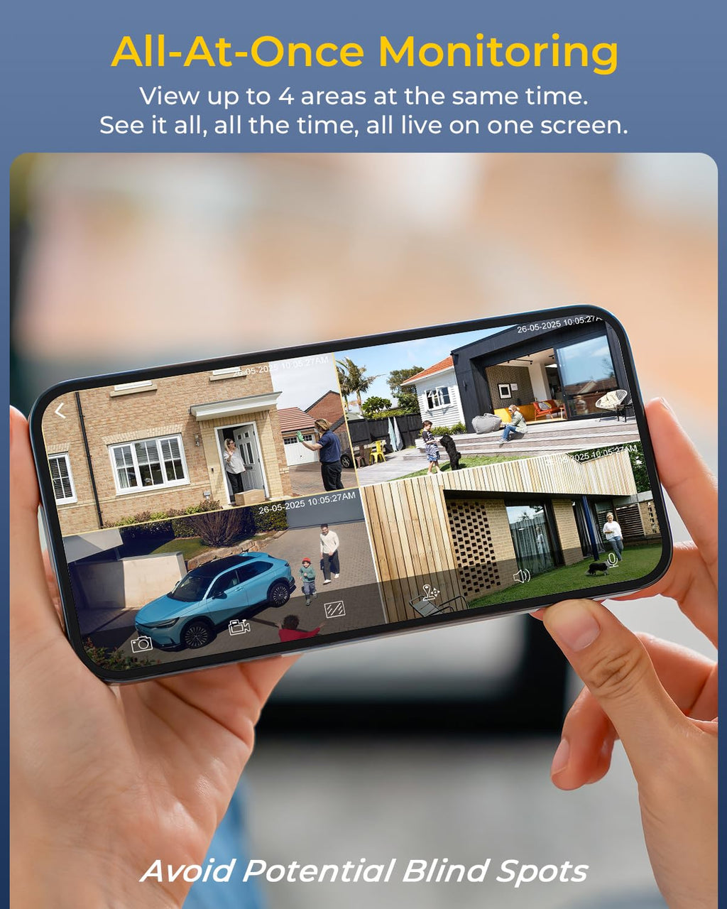 4 Cam Wireless Solar Security Camera System Q209