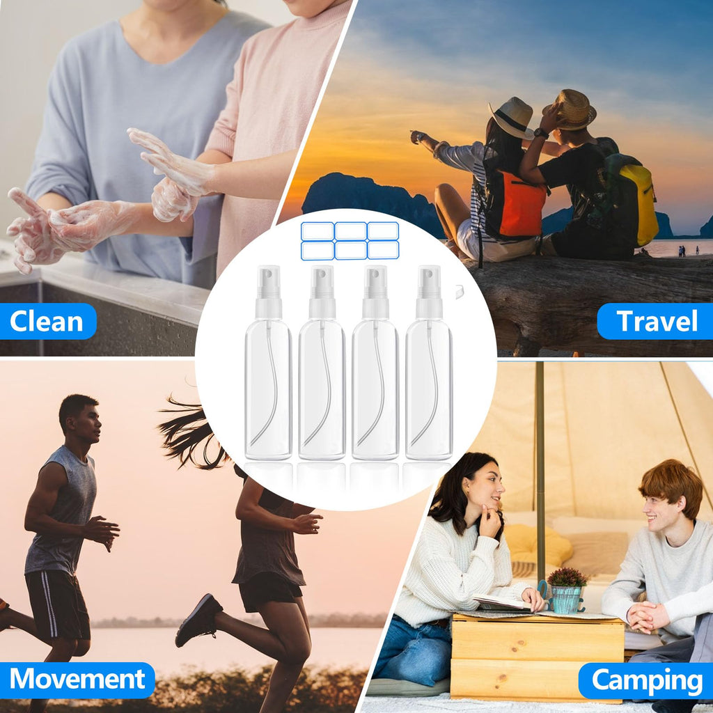 4 Pack 3.4 Oz Travel Bottles I187