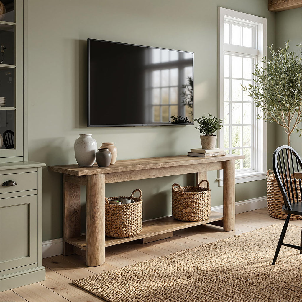 65 Inch Rustic Brown TV Stand B959