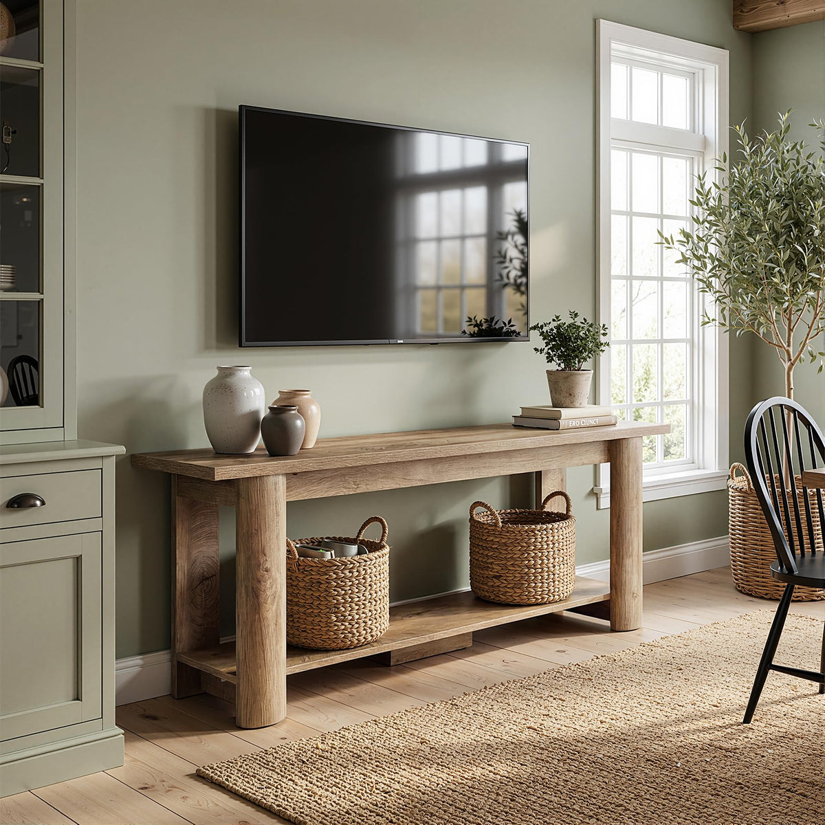 65 Inch Rustic Brown TV Stand B959