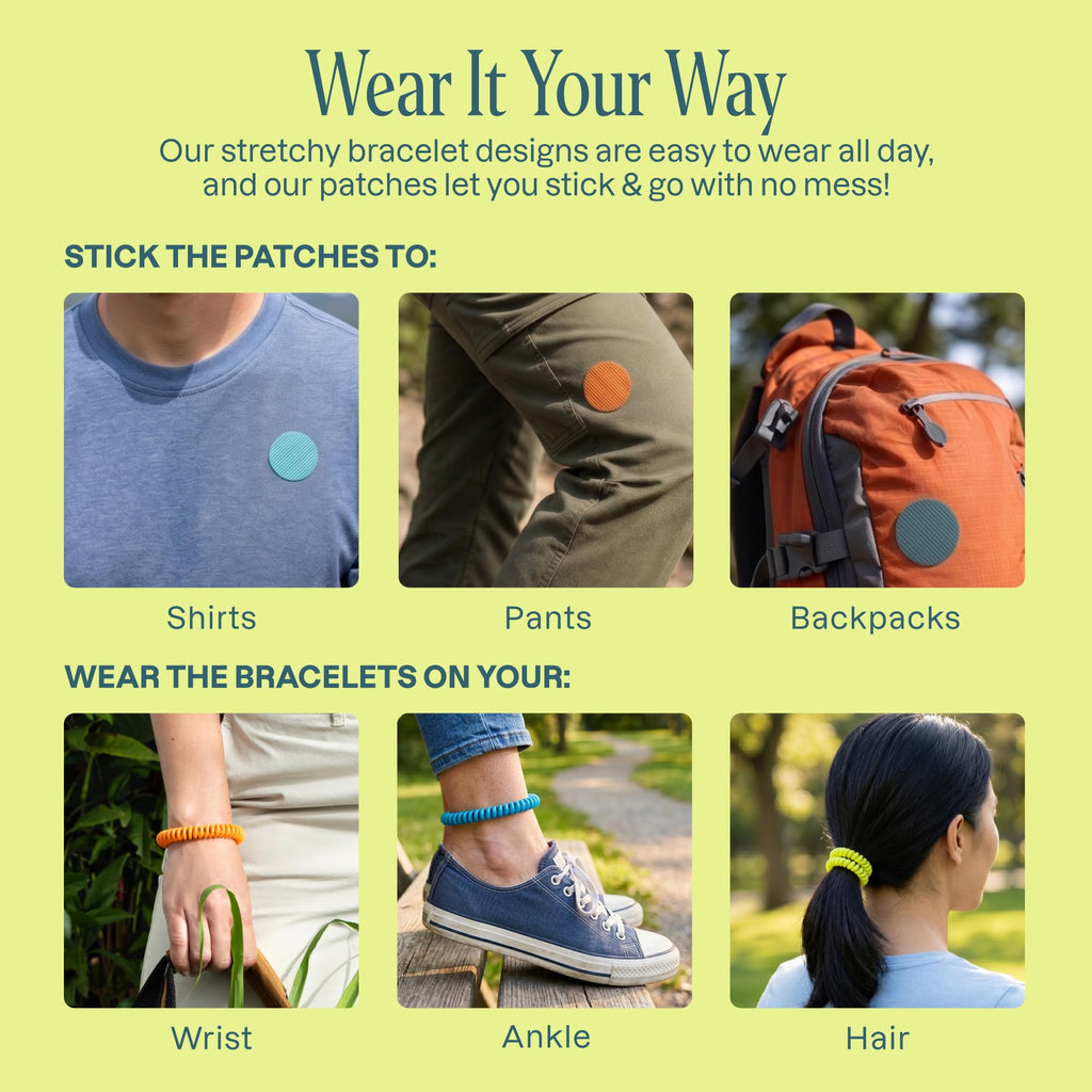Mosquito Repellent Bracelets & Stickers, 40 Bands & 60 Patches A8453