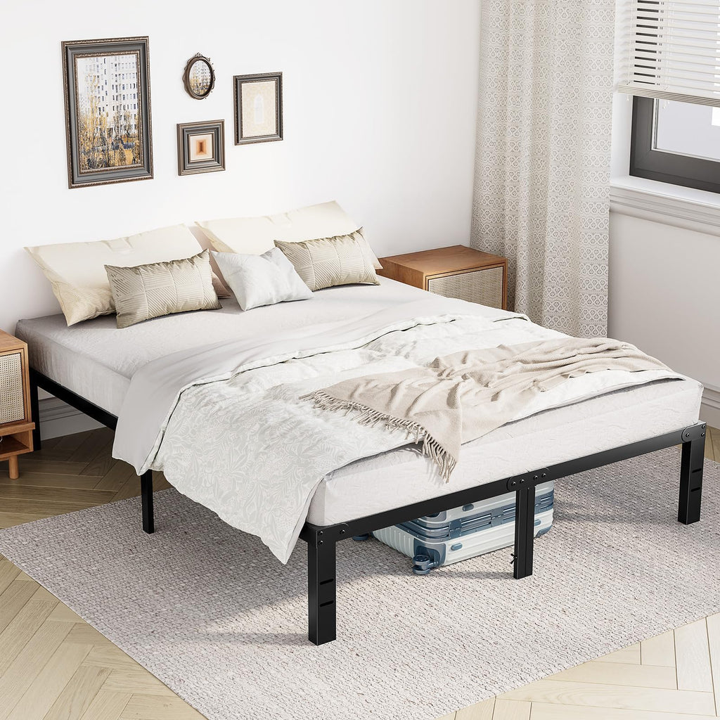 Queen Metal Slat Platform Bed Frame 14 Inch W50505