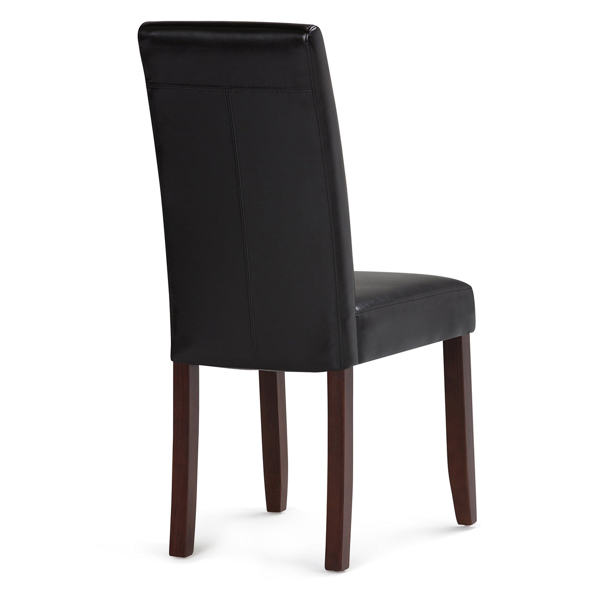Black Vegan Leather Dining Chairs Set of 2 W7879