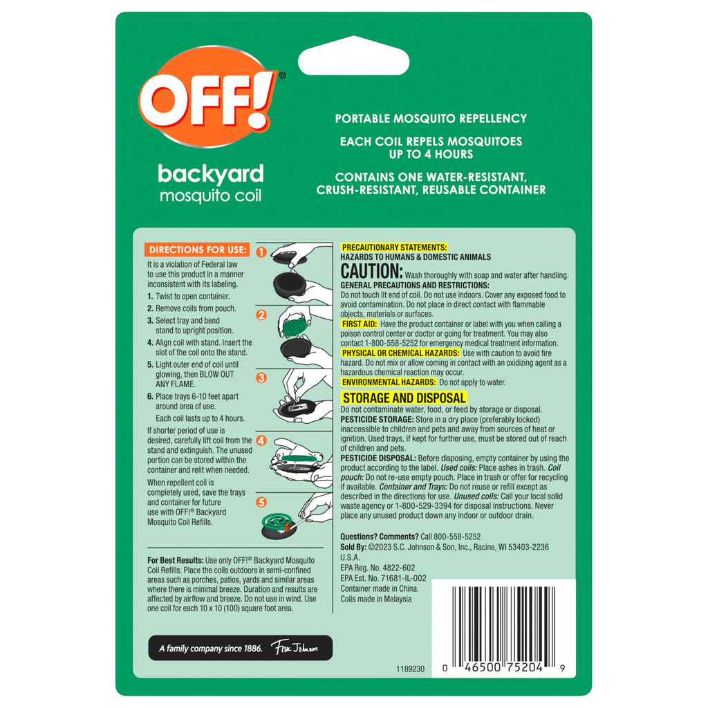 Mosquito Coils with Trays 3 Count (Pack of 3) R694144