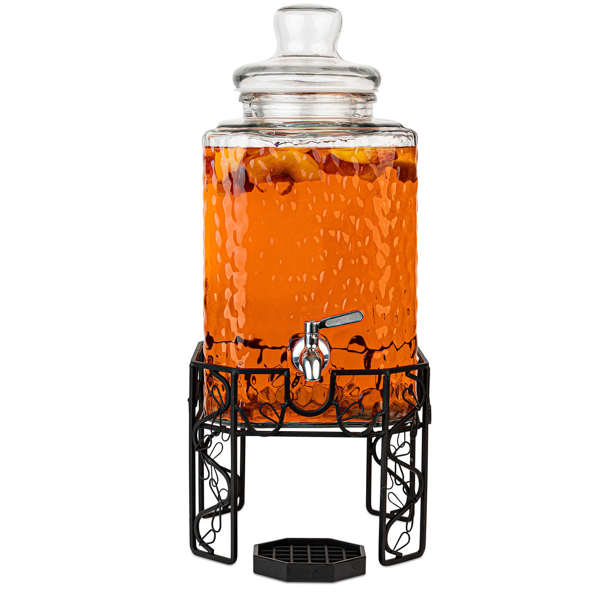 2.5 Gallon Glass Beverage Dispenser with Stainless Steel Spigot B72577