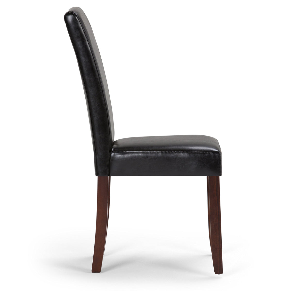 Black Vegan Leather Dining Chairs Set of 2 W7879