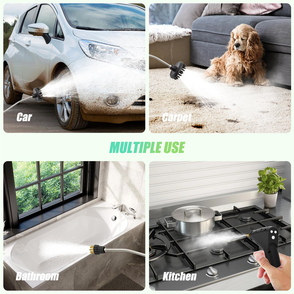 1.2L Portable Handheld Steam Cleaner with 14pcs Accessories H176