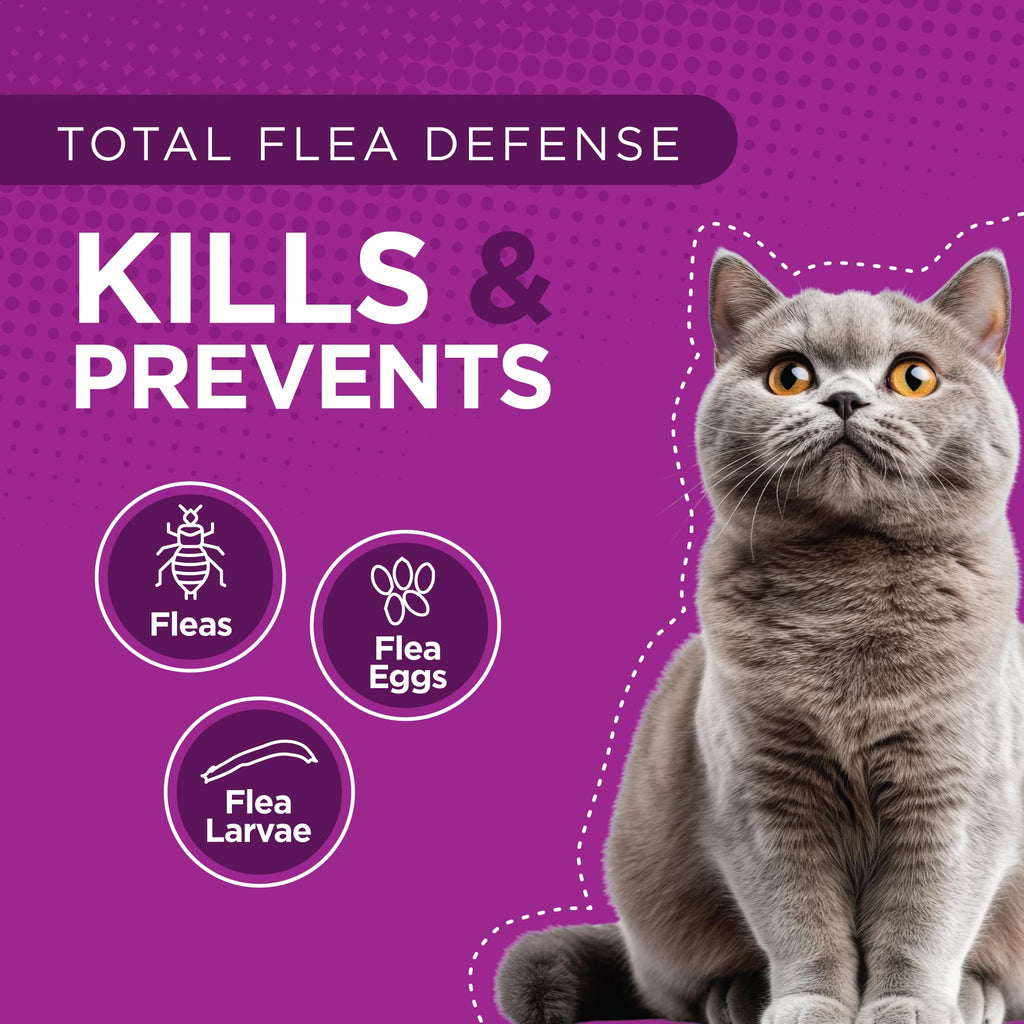 Flea Treatment for Small & Medium Cats 5-9 lbs, 6 Doses K4379