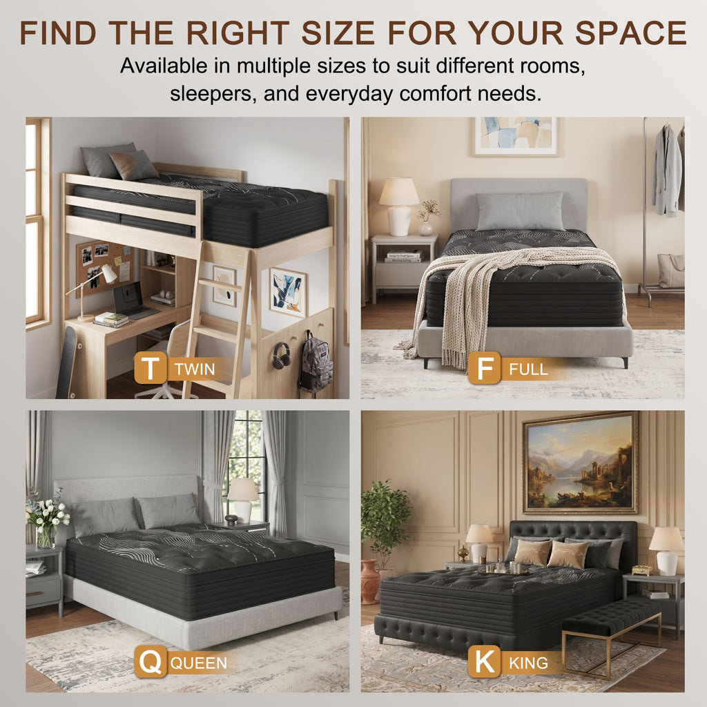 Full Size 12 Inch Hybrid Memory Foam Mattress N4376
