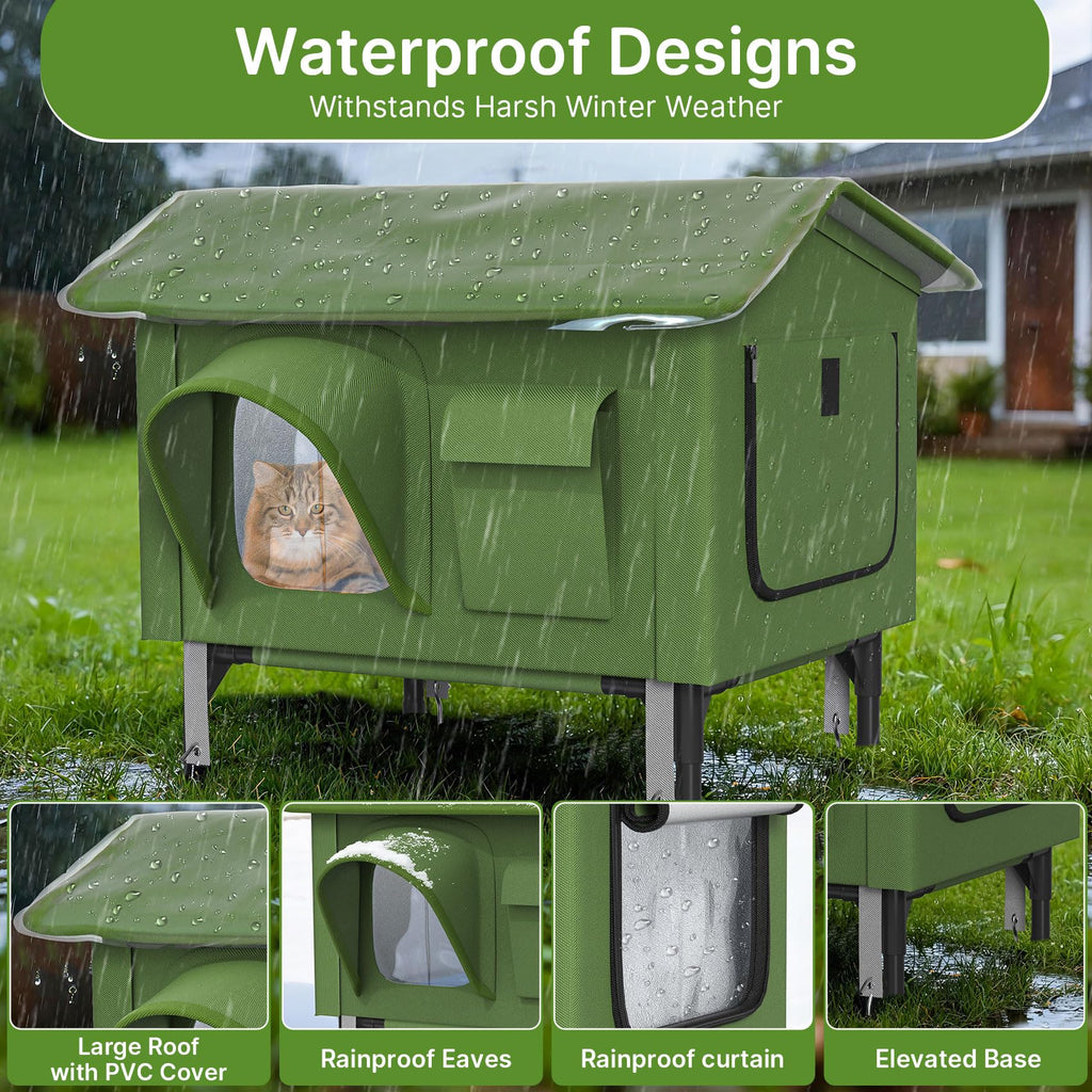 24" Heated Cat House with Escape Door K426545