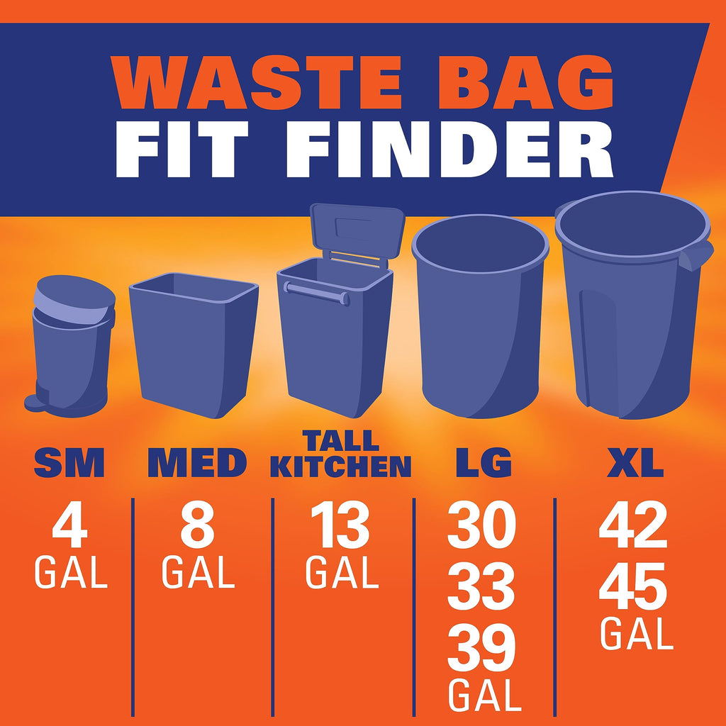 Tall Clear 13 Gallon Unscented Trash Bags 60ct F140