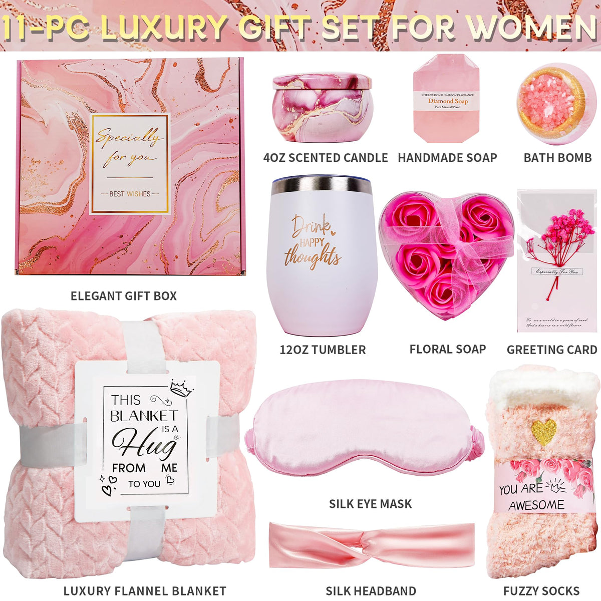 Rose Relaxing Spa Gift Baskets B3206