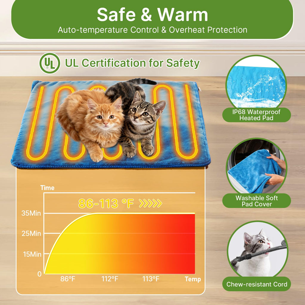 24" Heated Cat House with Escape Door K426545