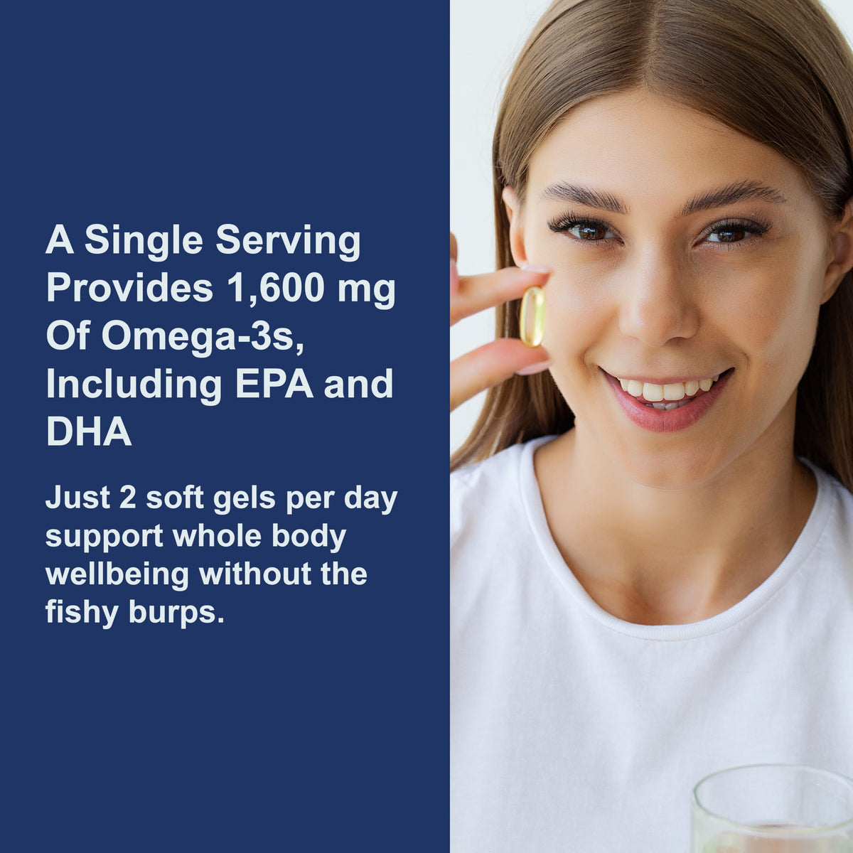 Omega-3 Fish Oil 1600 mg Lemon 90 Softgels D444311