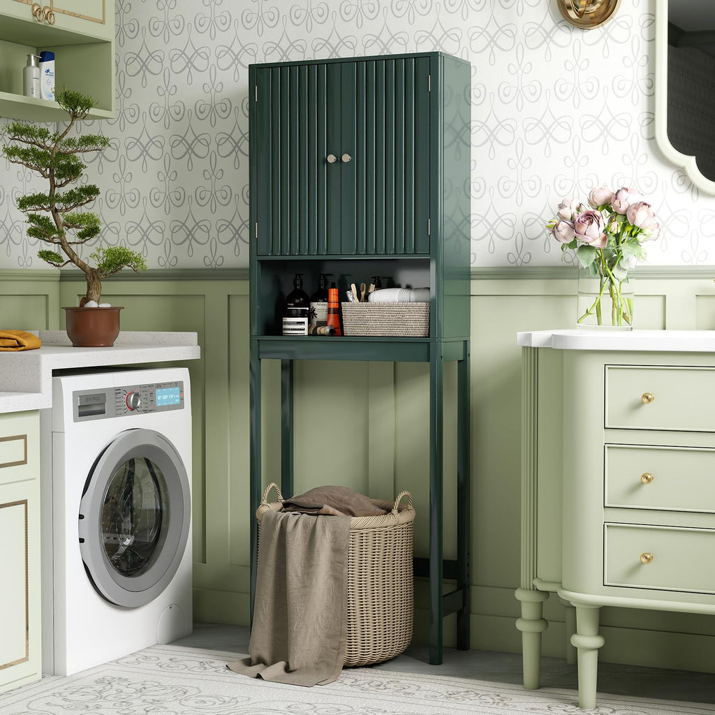 Over The Toilet Storage Cabinet with Fluted Doors C75840