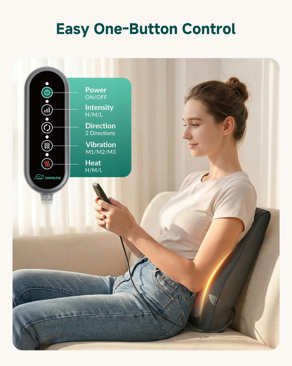 4D Shiatsu Neck Massage Pillow with Heat C40680