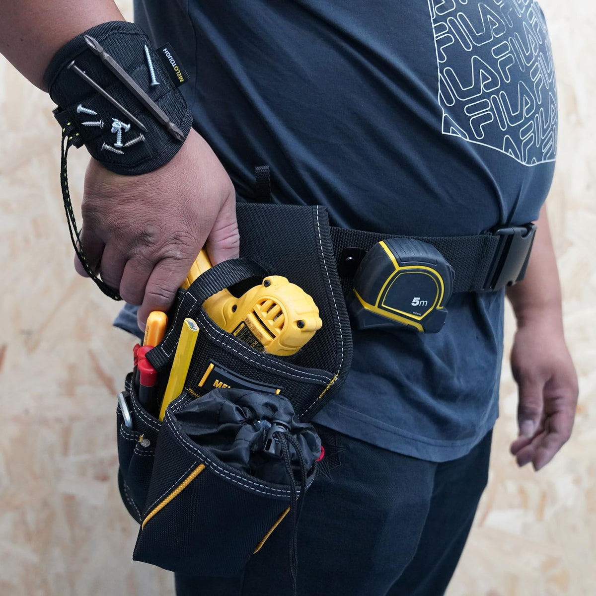 3-in-1 Drill Holster with Magnetic Wristband F671